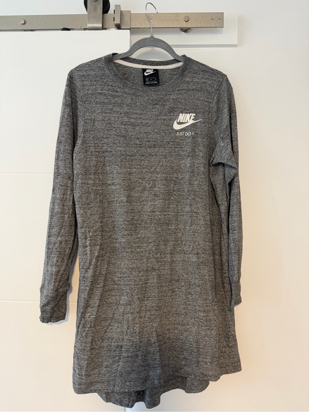 Nike Gray Heather Long-Sleeve tshirt dress - Women’s Medium